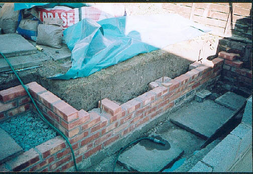 Wall building.